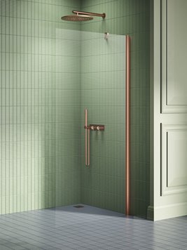 Miedziana szczotkowana ścianka prysznicowa 110 cm K-2105 New Soleo Copper Brushed New Trendy
