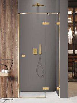 Drzwi prysznicowe złoty połysk prawe 120 cm EXK-1639 Avexa Gold Shine New Trendy