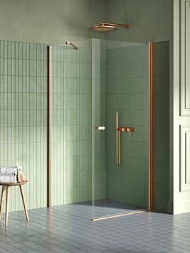 Miedziana szczotkowana kabina prysznicowa kwadratowa 80x80 K-2288 New Soleo Copper Brushed New Trendy
