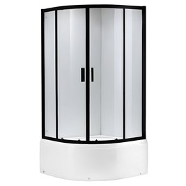 Kabina prysznicowa na głębokim brodziku czarny profil 90x90 Maja Hydrosan