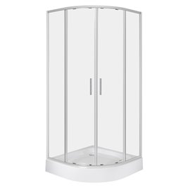 Kabina prysznicowa półokrągła z brodzikiem 90x90 RS Solid Kerra
