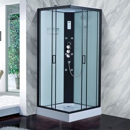 Kabina prysznicowa kwadratowa zabudowana jasny środek 90x90