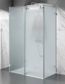 Kabina prysznicowa trójścienna 120x90x90 cm szkło 8mm mrożone Swiss Liniger