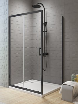 Kabina prostokątna 110x90 cm profile czarny mat K-5151 New Varia New Trendy