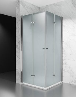 Kabina prysznicowa składana 70x80 cm szkło 6mm mrożone profile chrom Swiss Liniger
