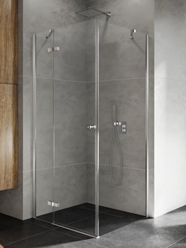 Kabina prysznicowa New Trendy Kalibra 1D drzwi uchylne lewe kolor chrom 90x70 cm K-5005