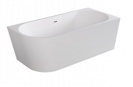 Wanna przyścienna narożna prawa syfon z przelewem biały 150 cm Zoya Besco WAS-150-ZPB