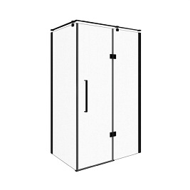Czarna kabina prysznicowa prostokątna 100x100 cm BKP248T10KP Fresh Line Prawa