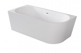 Wanna przyścienna narożna lewa syfon z przelewem złoty 150 cm Zoya Besco WAS-150-ZLZ