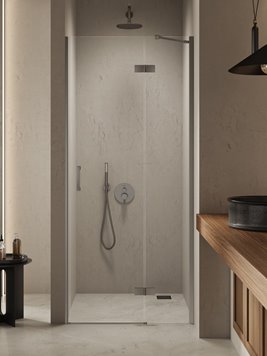 Drzwi prysznicowe uchylne prawe kolor stalowy 100 cm D-0932A New Trendy Nesta Gunmetal Brushed