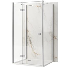 Prostokątna kabina prysznicowa przyścienna lewa 120x90x90 Atlas Rea Chrom
