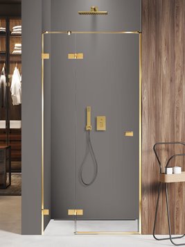 Drzwi prysznicowe złoty połysk lewe 110 cm EXK-1636 Avexa Gold Shine New Trendy