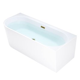 Wanna przyścienna złoty przelew oraz korek narożna prawa 160 cm Mera Hydrosan