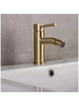 Złoto szczotkowane bateria bidetowa Lungo Rea