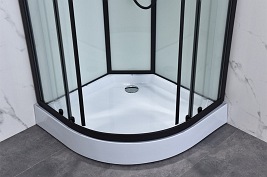 Kabina prysznicowa niski brodzik hydromasaż biały środek 90x90 WSH-311B