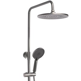 Grafitowy zestaw prysznicowy z wylewką Avalon Rea