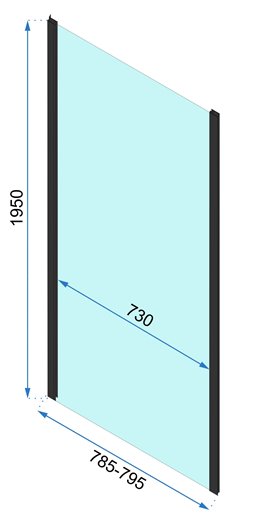 Czarna kabina prysznicowa, narożna 90x80 Rapid Fold Rea