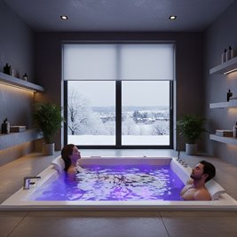 Wanna z hydromasażem prostokątna do zabudowy + obudowa Diablo 666 180x150