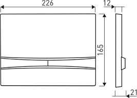 Przycisk do stelaża K-50 Slim Adriatic Czarny Mat