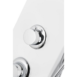 Panel natryskowy z hydromasażem w kolorze białym Alto Corsan