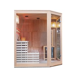 Sauna fińska 6-osobowa narożna 180x180 cm piec Harvia 8KW Bodo7