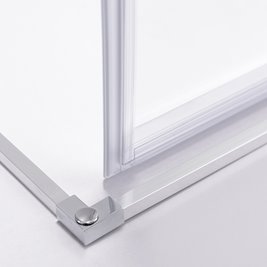 Chromowana kabina prysznicowa kwadratowa Super Slim Nova 80x80 drzwi rozsuwane