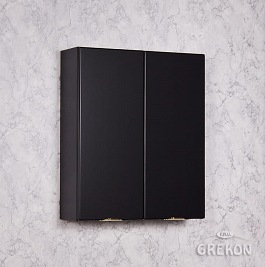 Czarna szafka łazienkowa wisząca 60x72 Victa Gante