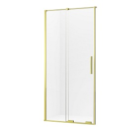 Smart Light Gold New Trendy złote drzwi prysznicowe wnękowe rozsuwane 130 cm EXK-4216