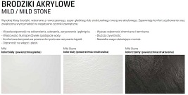 Mild Stone New Trendy B-0583 czarny brodzik prysznicowy kwadratowy 80x80 cm niski struktura kamienia