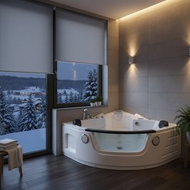 Wanna z hydromasażem narożna Orino 632C 135x135