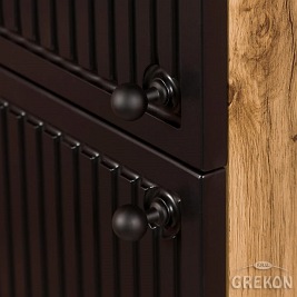 Słupek łazienkowy wiszący czarny mat 143x40 cm Argento Gante