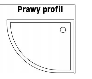 Chromowana asymetryczna kabina prysznicowa z brodzikiem rozsuwana 100x80 cm Look Rea Prawa
