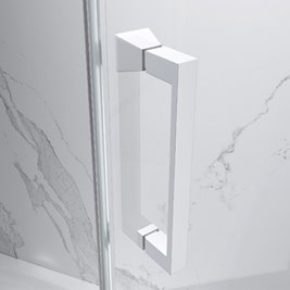 Biała prostokątna kabina prysznicowa 100x90 drzwi uchylne KZ07A