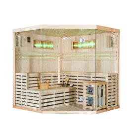 Sauna sucha fińska piec 8 KW Harvia BC80 + kamień solny 200X200X200CM MO-EA5CS Mazur