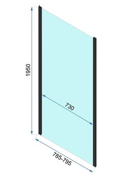 Kabina prysznicowa trójścienna prostokątna drzwi rozsuwane 100x80 Rapid Slide Rea
