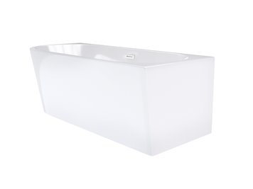 Wanna narożna przyścienna 170 cm Intero Corsan Prawa korek klik-klak biały