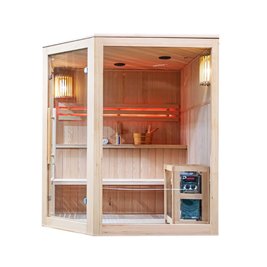 Sauna fińska 6-osobowa narożna 180x180 cm piec Harvia 8KW Bodo7