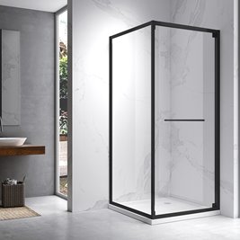 Czarna kabina prysznicowa kwadratowa 80x80 KZ16A Hydrosan