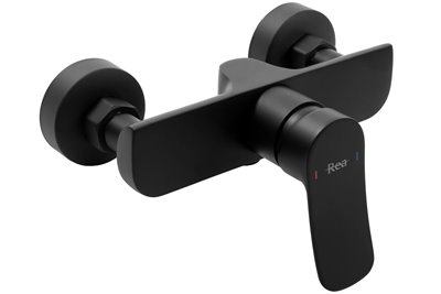 Czarna bateria prysznicowa Dart Rea