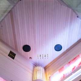 Sauna fińska pięciokątna 2 osobowa wysokotemperaturowa 3,5KW Harvia 120x120 cm Lark2