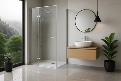 Kwadratowa kabina prysznicowa narożna lewa 80x80 Atlas Rea chrom