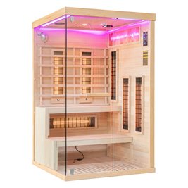 Sauna na podczerwień 2 osobowa + kamienie solne 120X120X200CM MO-EP2RSP Infrared Mazur