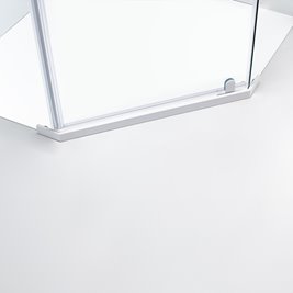 Biała kabina prysznicowa pięciokątna 80x80 drzwi uchylne KZ91A