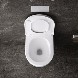 Biała miska wc wisząca Rimless Nero Tornado NERO-WH-02 Hydrosan