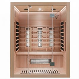 Sauna na podczerwień 4-osobowa 150x120 cm grzejniki kwarcowe i karbonowe Alta3 Infrared