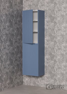 Słupek łazienkowy frezowany wiszący wysoki 155x45 Mirage kolor niebieski mat