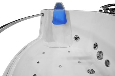 Wanna z hydromasażem przeszklona narożna 141x141 cm MO-0053N