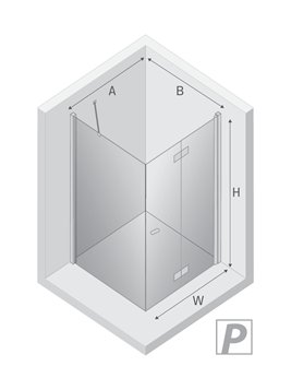 Kabina prysznicowa 80x100 prawa D-0152A/D-0089B New Soleo New Trendy