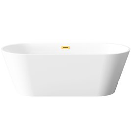 Wanna wolnostojąca 170 cm Limnos Invena AN-00-190-KPL wykończenie złote