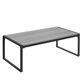 Zestaw mebli ogrodowych metalowych stół, sofa oraz fotele Carter kolor czarny